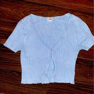 Cropped front clasp Garage top